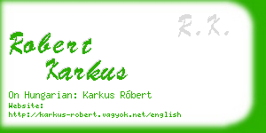 robert karkus business card